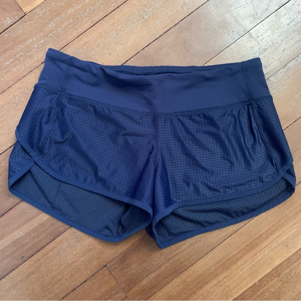 Lululemon Speed Up Short Low-Rise 2.5” Perforated True Navy